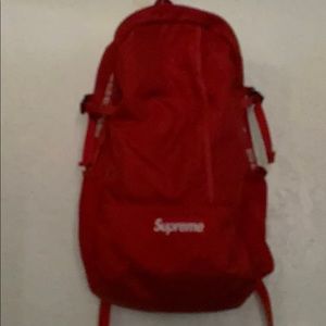 Supreme red backpack